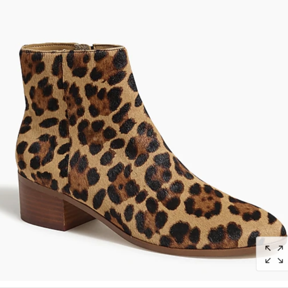 Worn 2x! J. Crew Factory Walker Calf Hair Booties